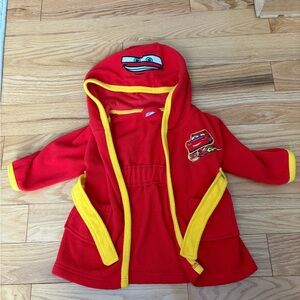Disney Cars Lightning McQueen Fleece Hooded Robe 12–18M